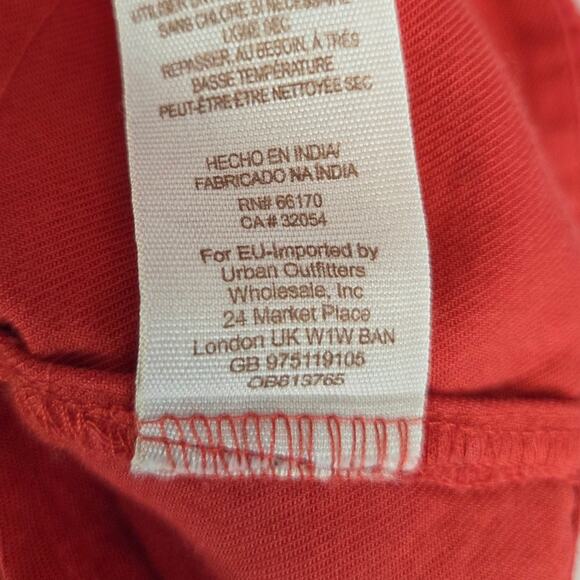 Free People Red Fleur Du Jour Mini Dress S Bold Floral Embroidered Boho Festival - Picture 10 of 14